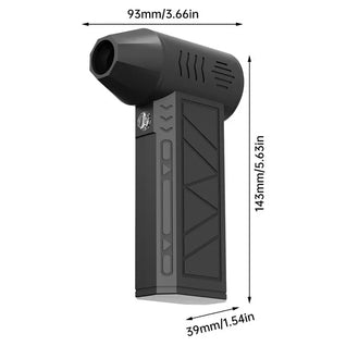 Potente soplador de aire eléctrico sin escobillas de alta velocidad, 130.000 RPM – 52 m/s de velocidad del aire, protección contra sobrecalentamiento, batería de 4000 mAh