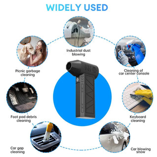 Potente soplador de aire eléctrico sin escobillas de alta velocidad, 130.000 RPM – 52 m/s de velocidad del aire, protección contra sobrecalentamiento, batería de 4000 mAh